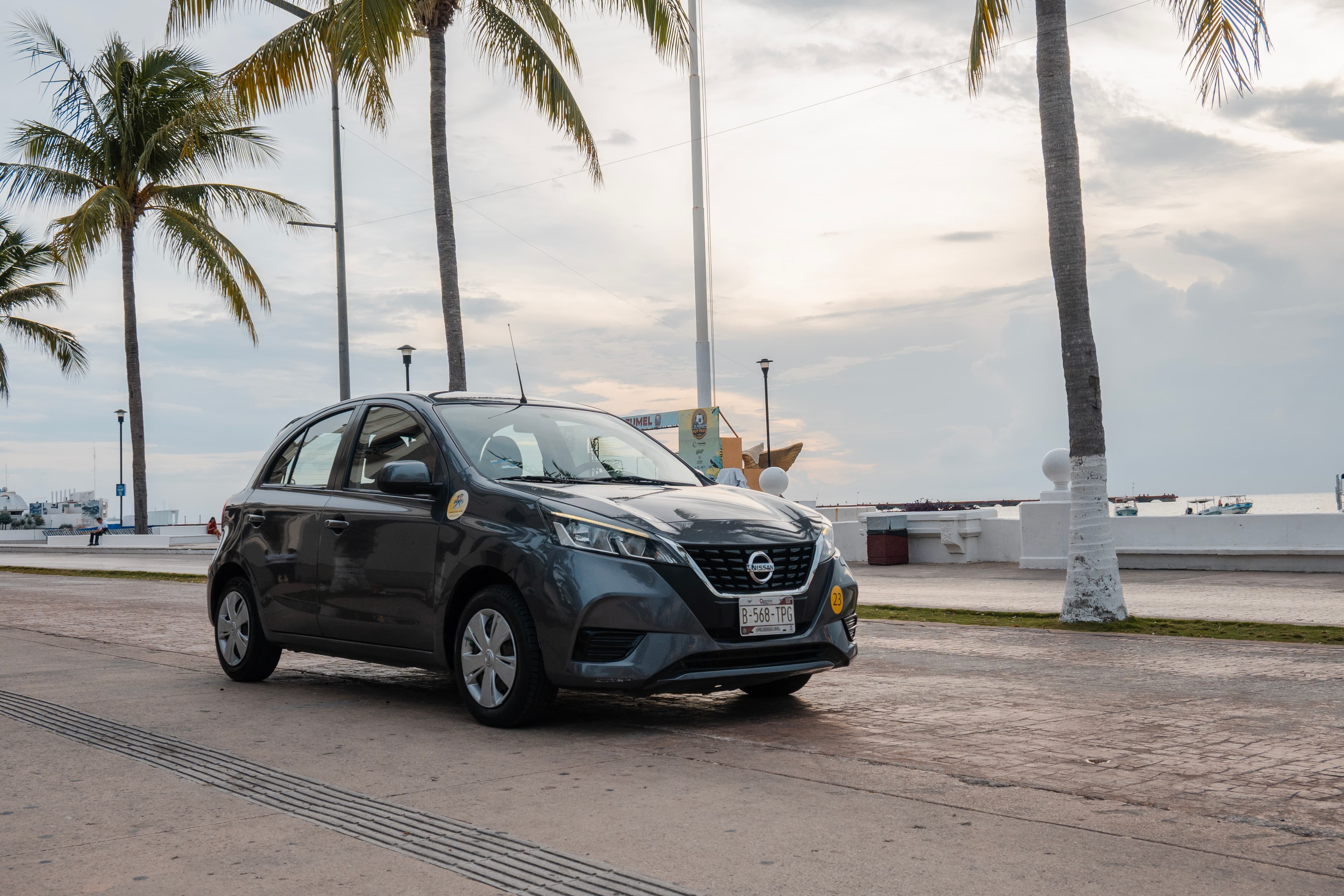 Compact car with A/C for rent in Cozumel, $65/day